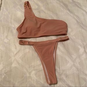 SHEIN One Shoulder Buckle Bathing Suit